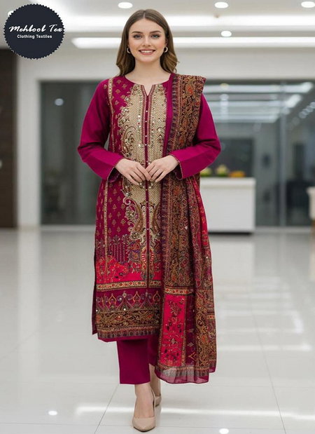 Mehboob Tex 1755 Viscose Maslin Surat Pakistani Salwar Suit Wholesale Market